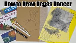 Zoom 🎨 How to Draw the Degas Dancer step by step - my method of draw and transfer - patron