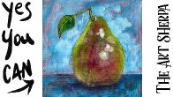 Pear still life  How to paint acrylics for beginners: Paint Night at Home