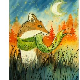 How to Draw and paint an Easy Fall fox in Watercolor step by step Throwback Thursday