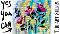 Abstract Floral with experimental techniques  🌟🎨 How to paint acrylics for beginners