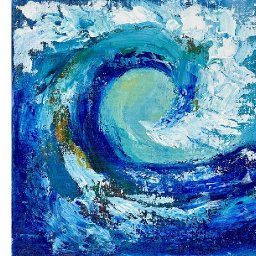 Easy abstract Wave  How to paint acrylics for beginners: Paint Night at Home