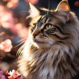Maine Coon tabby Cat in pink Flowers 🌟🎨 How to paint acrylics for beginners: Paint Night at Home