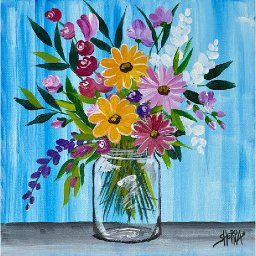 A vase of flowers 🌟🎨 How to Draw and Paint tutorial for Beginners: Acrylic August | Day 2