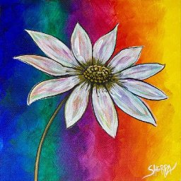 Colorful Daisy Flower🌟🎨 How to Draw and Paint tutorial for Beginners: Acrylic August | Day 4