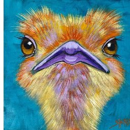 Cute Ostrich  How to Draw and Paint tutorial for Beginners: Acrylic August | Day 21