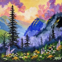 Mountain Meadow 🌟🎨 How to Draw and Paint tutorial for Beginners: Acrylic August | Day 25