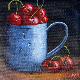 Cherry still life  How to Draw and Paint tutorial for Beginners: Acrylic August | Day 29