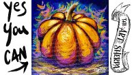 Easy Fall pumpkin 🌟🎨 How to Draw and Paint tutorial for Beginners Paint night at home