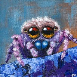 Cute fuzzy Spider How to Draw and Paint tutorial for Beginners 13 Days of Halloween