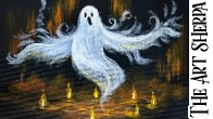 Dancing Ghost 🌟🎨 How to Draw and Paint tutorial for Beginners 13 days of Halloween