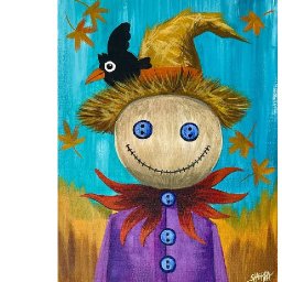 Cute Scarecrow 🌟🎨 How to Draw and Paint tutorial for Beginners 13 days of Halloween