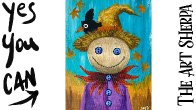 Cute Scarecrow 🌟🎨 How to Draw and Paint tutorial for Beginners 13 days of Halloween