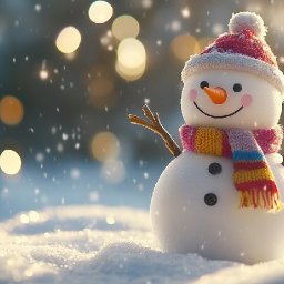 Colorful Snowman with Bokeh 🌟🎨 How to Draw and Paint tutorial for Beginners | Winter Wonder 2024