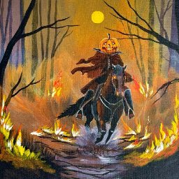 Headless Horseman 🌟🎨 How to  Paint tutorial for Beginners 13 days of Halloween