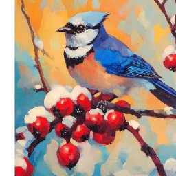 Blue Jay 🌟🎨 How to Draw and Paint tutorial for Beginners Winter Wonder 2024 #Art #painting