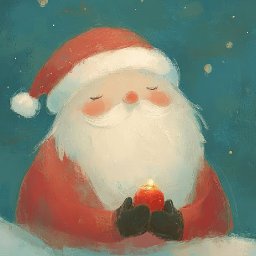 Cute Santa  How to Draw and Paint tutorial for Beginners | Winter Wonder 2024 #art #Painting