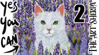 PART 2  White Cat in Lavender 🌟🎨 How to Draw and Paint tutorial for Beginners