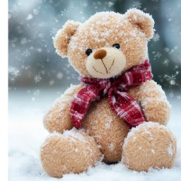 Winter Teddy Bear in the Snow 🌟🎨 How to Draw and Paint tutorial for Beginners