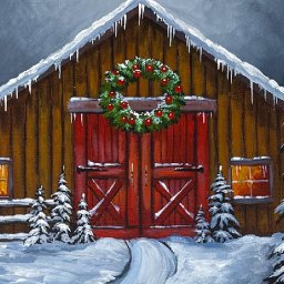 Old Barn in Winter Landscape  How to Draw and Paint tutorial for Beginners