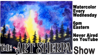 The Art Sherpa Show | Watercolor Galaxy Landscape