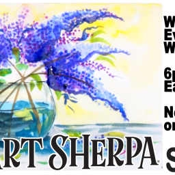 The Art Sherpa Show / Watercolor Lilac Lavender in a Vase