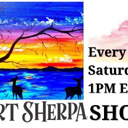 The Art Sherpa Show | Deer at Sunset | Easy Beginner Acylic Painting Lesson