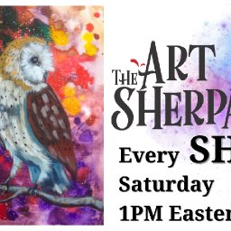 The Art Sherpa Show | Cosmic Owl | Easy Beginner Acylic Painting Lesson