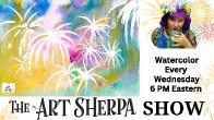 Watercolor Wednesday / Festive Fireworks 