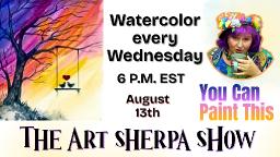 The Art Sherpa Show / Watercolor Swing and Sunset