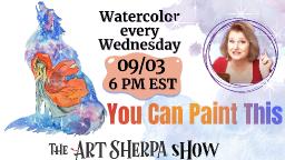 The Art Sherpa Show / Watercolor Galaxy Wolf and Red Riding Hood