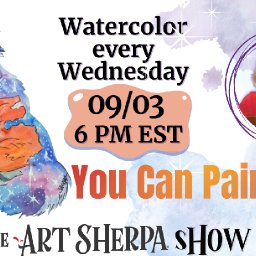 The Art Sherpa Show / Watercolor Galaxy Wolf and Red Riding Hood