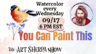 The Art Sherpa Show, Watercolor Wednesday / Funny Bird On A Twig