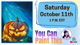 The Art Sherpa Show | Spooky Pumpkin in Grass | Easy Beginner Acrylic