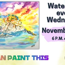 The Art Sherpa Show | Manarola Village Line and Wash Watercolor