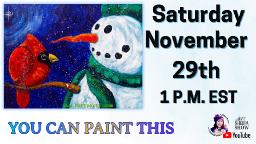 The Art Sherpa Show - Snowman With Cardinal 