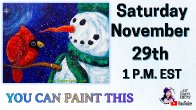 The Art Sherpa Show - Snowman With Cardinal 