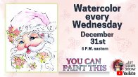 The Art Sherpa Show – Vintage Santa Claus Line and Wash Easy Watercolor Step by step