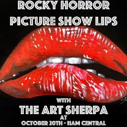 LIVE Free Paint Night tutorial PREVIEW tutorial #RockyHorror | TheArtSherpa