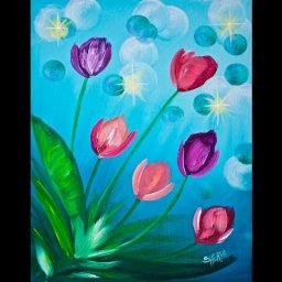 Tulips BEGINNER EASY Acrylic Painting Tutorial