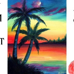 Sunsets and Palm trees Easy painting step by step| TheArtSherpa