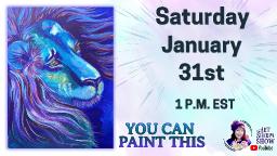 The Art Sherpa Show | Blue Lion |  Easy Beginner Acrylic
