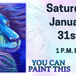 The Art Sherpa Show | Blue Lion |  Easy Beginner Acrylic