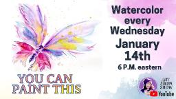 Art Sherpa Show | Loose Butterfly, Wet into Wet | Watercolor for Beginners