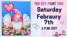 The Art Sherpa Show | Angel of Love Gnome | Easy Beginner Acrylic