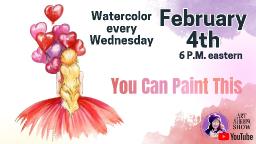 The Art Sherpa Show | Heart Balloon with Walk Away Girl | Watercolor for Beginners