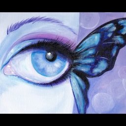 Butterfly Eye in Acrylic paint for Beginners #aboutface #3 Big Art Quest