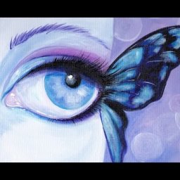 Butterfly Eye in Acrylic paint for Beginners #aboutface #3 Big Art Quest