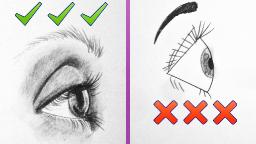 DOs & DON'Ts: How to Draw Realistic SIDE Eyes Step by Step Art Tutorial
