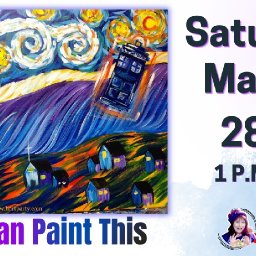 Starry Night with Tardis | Easy Beginner Acrylic Step by Step