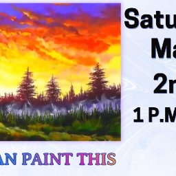Sunset Misty Landscape | Easy Beginner Acrylic Step by Step